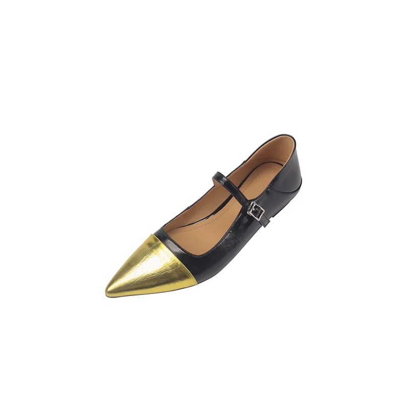 

Spring women pumps natural leather 22-24.5cm length cowhide+sheepskin+pigskin full leather Buckle mixed colors Mary Jane shoes