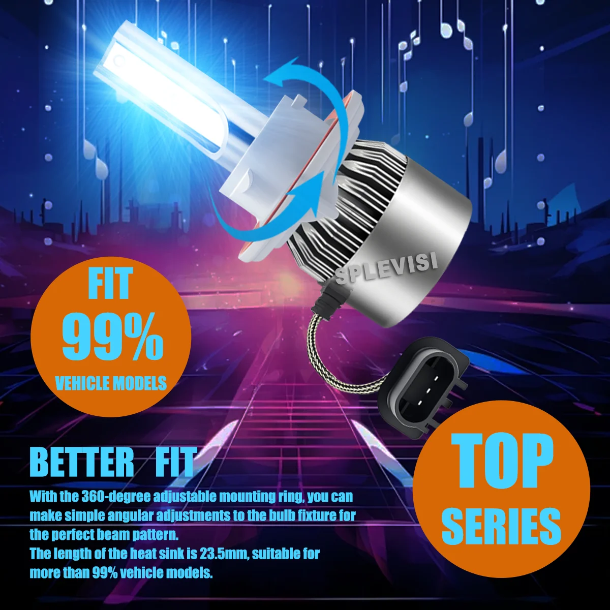 2x H13/9008 LED 전구 하이 로우 빔 6000K 2년 보증 업그레이드 키트 포드 머스탱 2005-2012 2006 2007 2008 2009 2010 2011