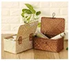 Wicker Storage Basket Woven Rattan Storage Laundry Basket With Lid 5