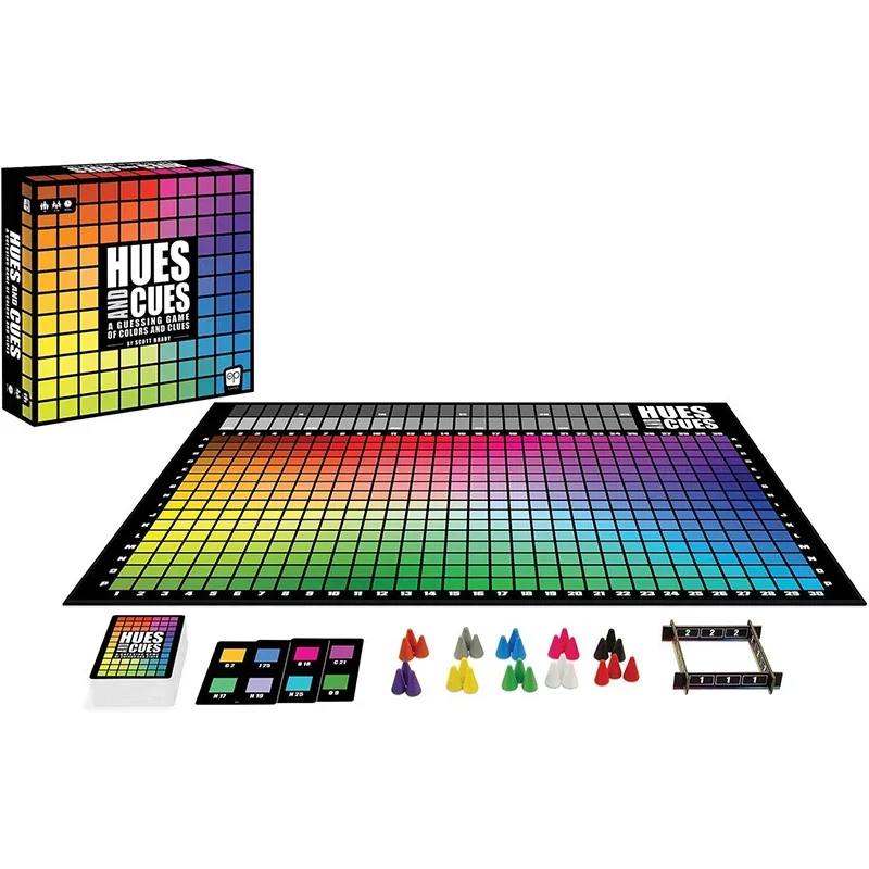 HUES AND CUES Colorful Guessing Board Game for Parties and Gatherings