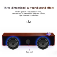 Wired Wooden Computer Speaker Bluetooth Speakers with multimedia for Desktop Sound Box Subwoofer Soundbar Strong Bass HIFI - Image 3
