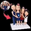 For 1-4 Person Handmade Sculpture Fully Customizable Statue Custom Bobblehead Birthday Anniversary Gift 3