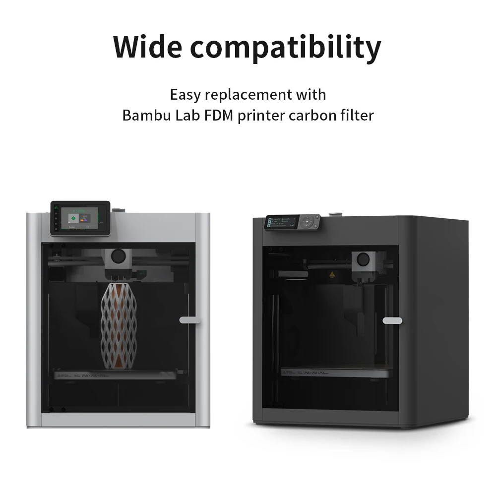 Bambu Lab P1 X1 용 1/2/5Pcs Bambu Lab X1 X1C P1P P1S 3D 프린터 용 활성탄 공기 필터 정수기 필터 교체