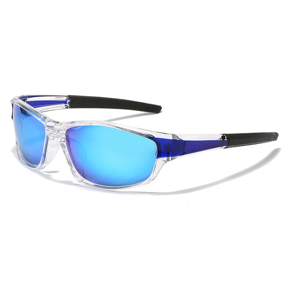 

Transparent Blue Sports Polarized Sun Glasses Polarized Mirror Sunglasses Custom Made Myopia Minus Prescription Lens -1 To -6
