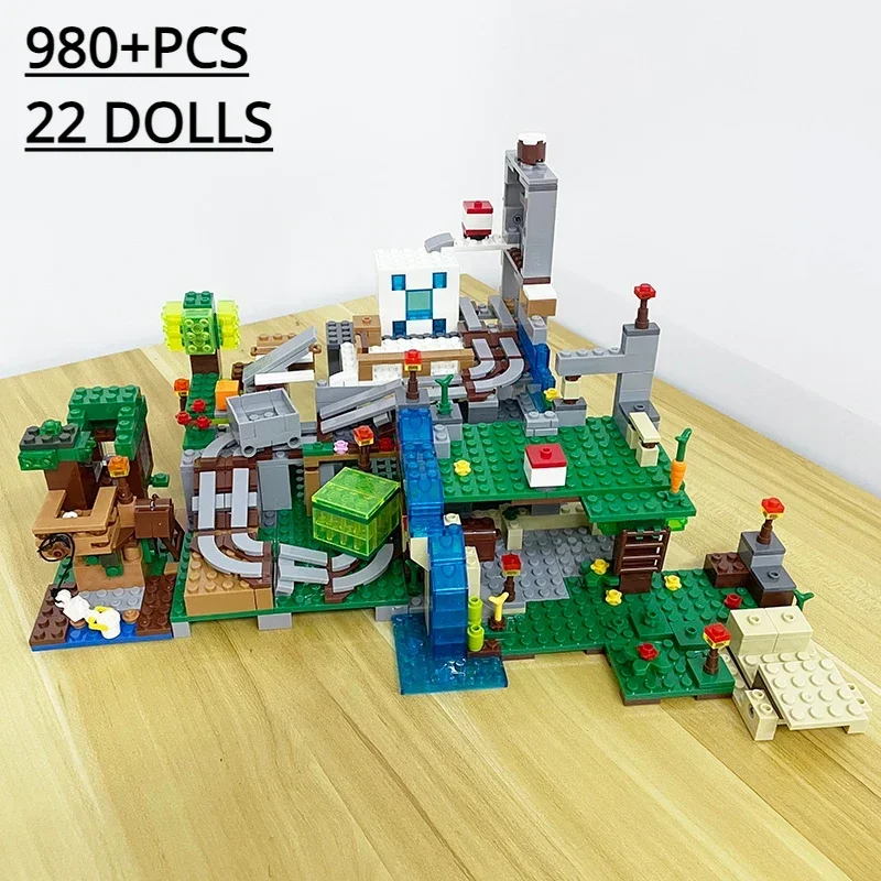 

980 + шт. Совместимых моделей горных пещер 21137, строительные блоки, кирпичи, детские игрушки