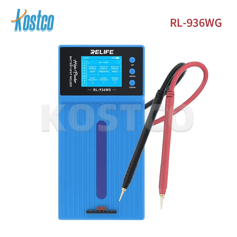 RELIFE RL-936WG 고출력 배터리 스폿 용접기, 650A 더블 펄스 스폿 용접기, 휴대폰 수리 도구에 적합