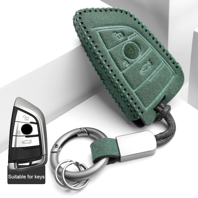 

Alcantara Car Key Case Cover Shell Keychain For BMW F20 G20 G30 X1 X3 X4 X5 G05 X6 X7 F48 G11 F15 F16 G01 G02 Key Accessories