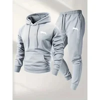 Ensemble survêtement homme chaud et tendance : sweat à capuche et pantalon de jogging décontracté, idéal pour le sport et le streetwear (2 pièces) 4