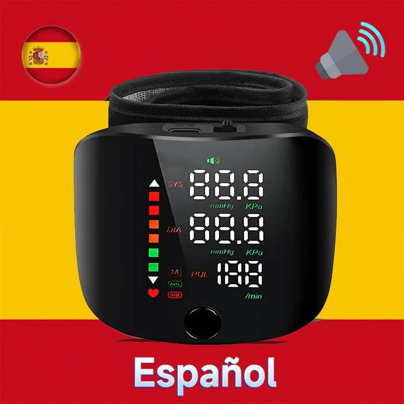 Blood Pressure Monitor Touch Screen LED Rechargeable Wrist Blood Pressure Monitor
