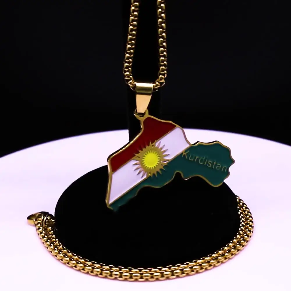 LUTAKU Libanon Kaart En Vlag Ketting Voor Vrouwen Mannen, Libanese Ketting Hanger Charme, Rvs Kaart Sieraden Accessoires, Roestvrij staal