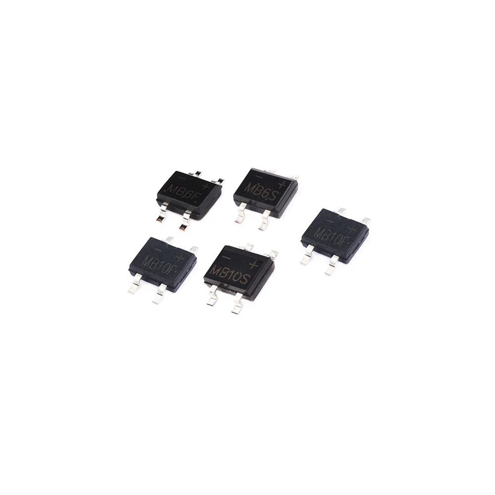50PCS/LOT MB6S MB6F MB8S MB10S MB10F MB-F Single Phases Diode Rectifier Bridge SOP-4 SMD New Original IC Amplifier Chipset rectifier diode,switching diode,schottky diode,electronic component,ic component