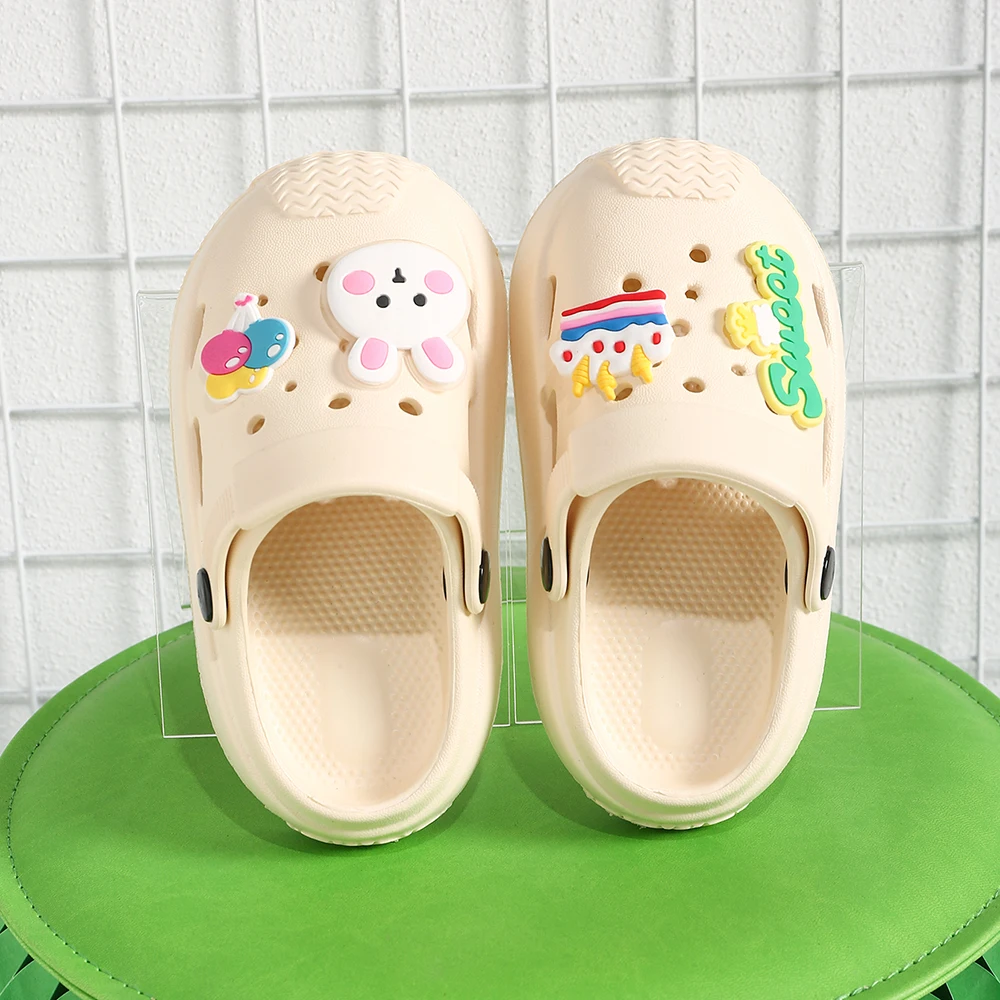 Summer Children Garden Clogs Shoes Boys Girls Beach Sandal Kids Lightweight Breathable Cute Cartoon Rabbit Slip Baby Slippers 6