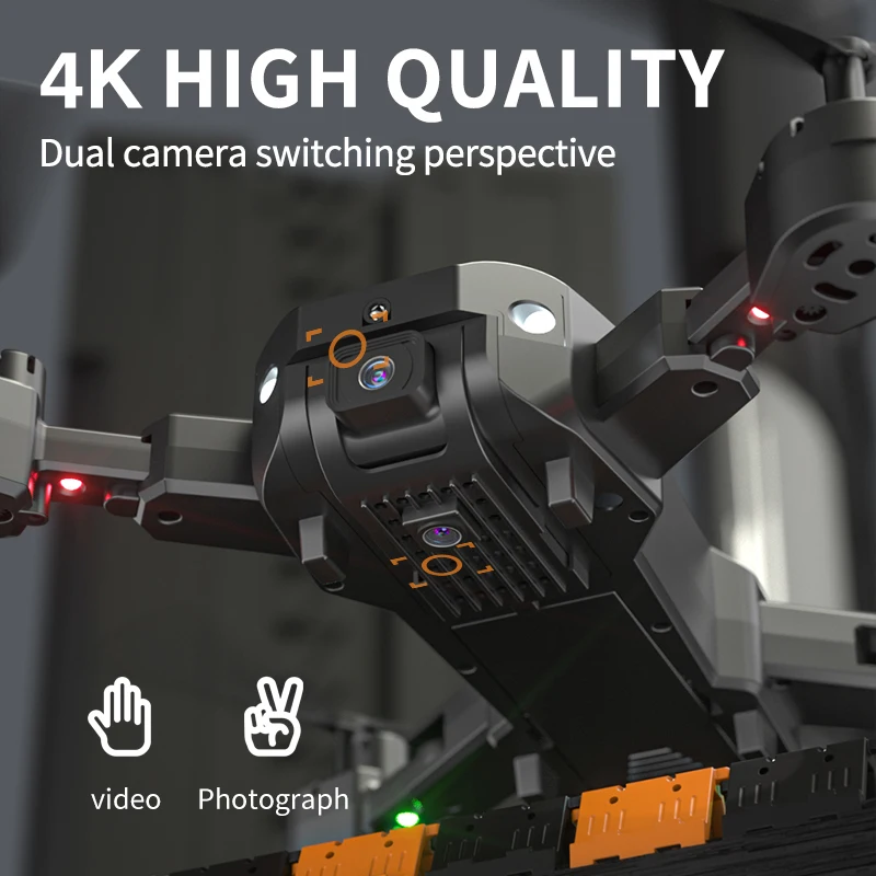 Q6 6K 4K Dual Camera RC Drone HD Professional 3-Sides Obstacle Avoidance Folding WIFI FPV Quadcopter Rotation Birthday Gifts 5