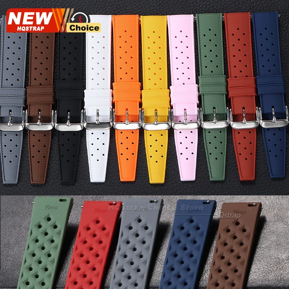 Quick Release Tropical Silicone Waterproof Strap – 18mm, 20mm, 22mm