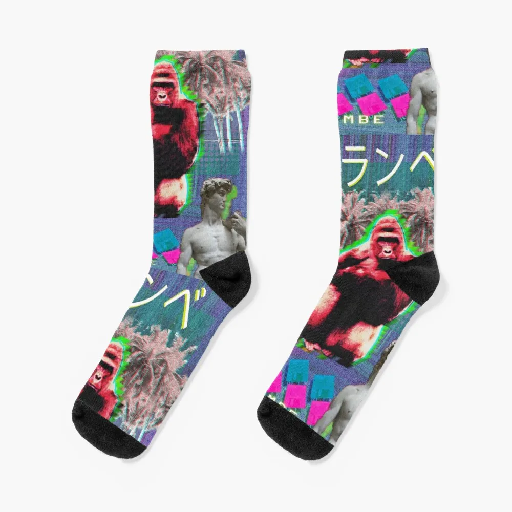 

Vaporwave Harambe Socks Warm Winter Woman Sock