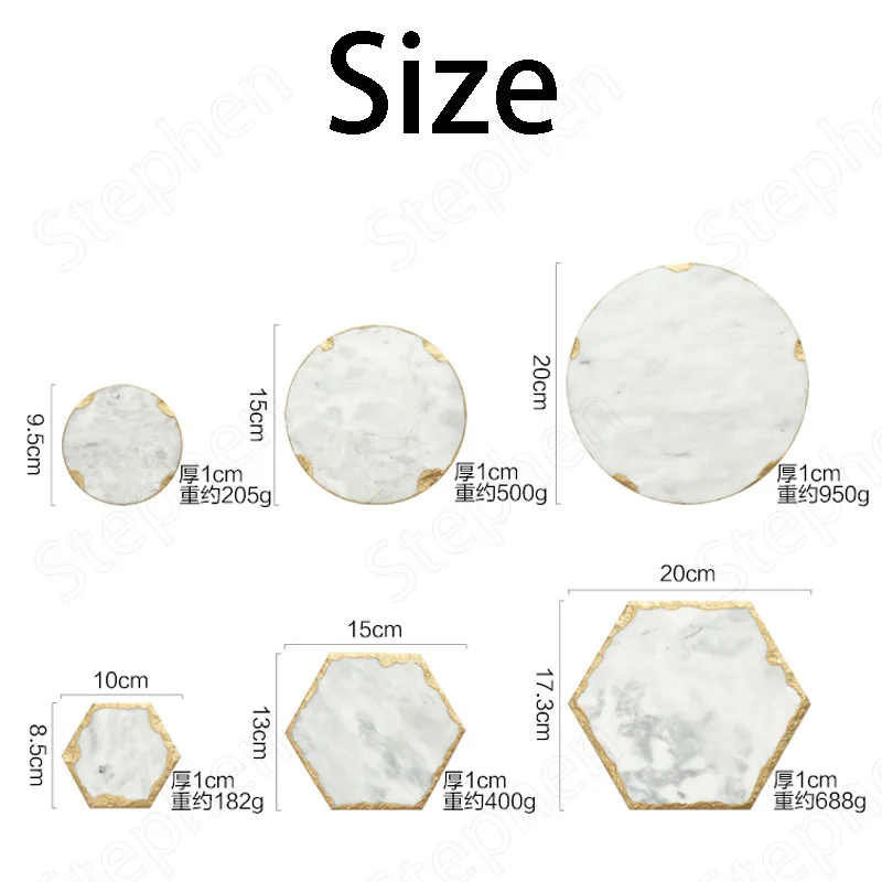 Natural Marble Trays Decorative Nordic Gold Stroke Candlestick Modern Jewelry Cosmetic Storage Tray Wedding Decoration Ornament 6