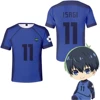 2024 New Kids Summer Anime BLUE LOCK Isagi Yoichi Jersey T-Shirt Men Harajuku Short Sleeve Tee Adults And Children Tops Clothing 1