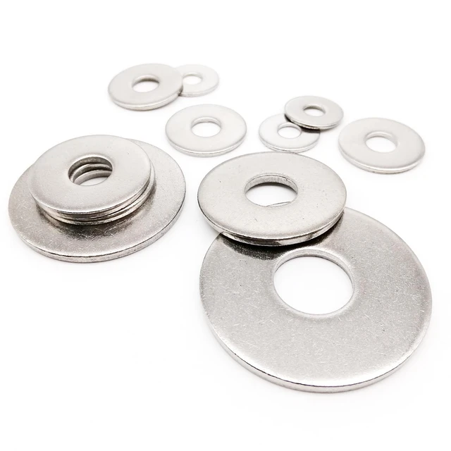 Spring Washer Flat Washer M2 M2.5 M3 M4 M5 M6 M8 M10 M12 M14 M16 M18 M20  M22 M27 Stainless Steel Washers Plain Gaskets - Washers - AliExpress