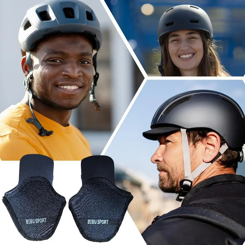 Description Picture 5 of item2 Pieces Practical Motorcycle Helmet Earmuffs Detachable Ear Warmers Ear Protective Cover Ear Protection Helmet Side Covers