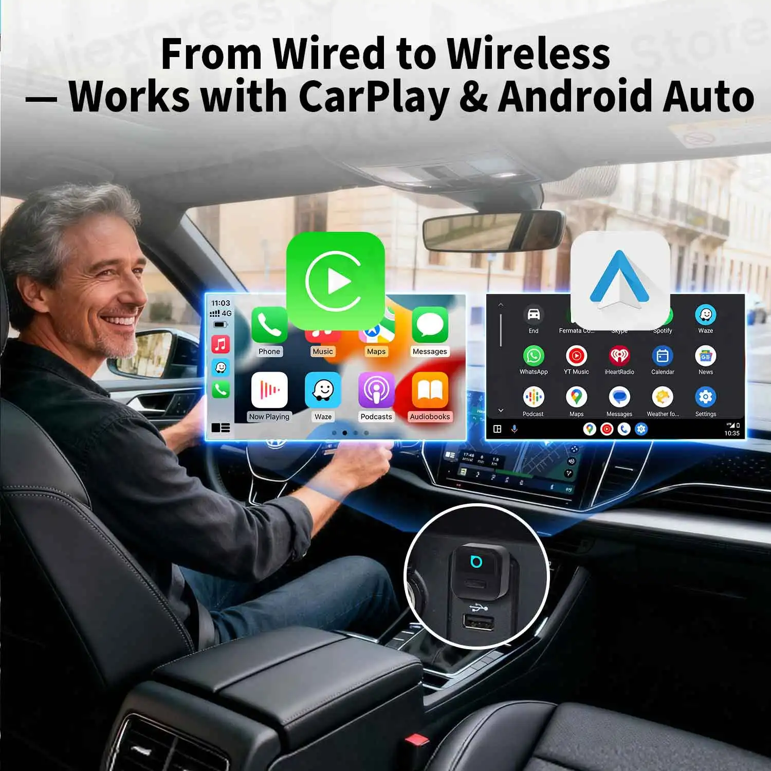 Smallest Wireless CarPlay Hub