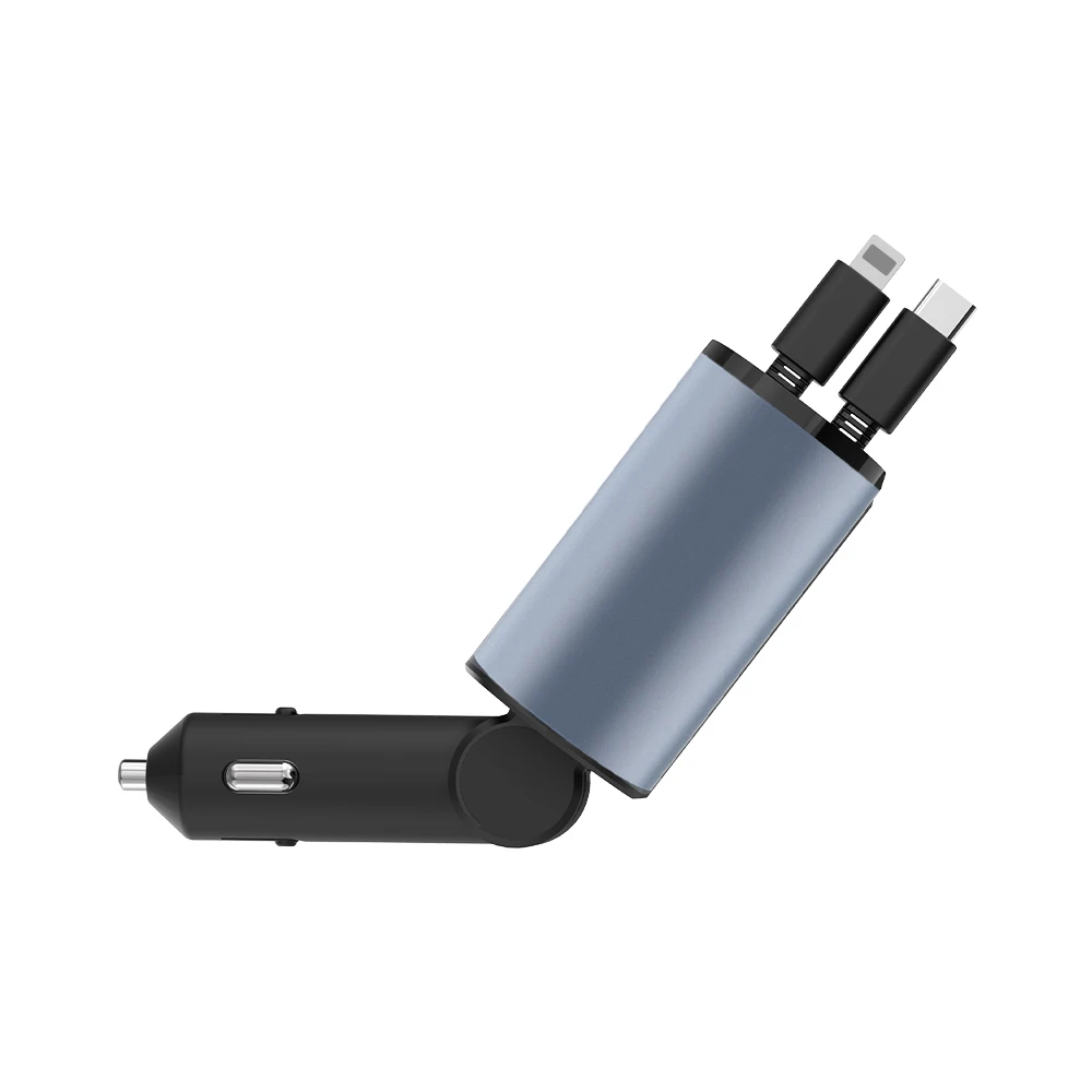 Chargeur De Voiture Rapide Usb + Type C Adaptateur Double Prise Pour Iphone  R