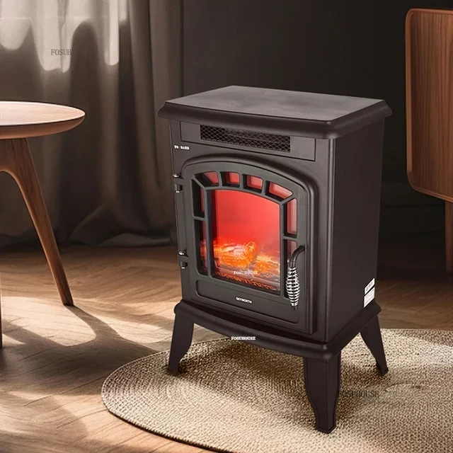 เตาผิงไฟฟ้าทันสมัยสำหรับห้องนั่งเล่น เครื่องทำความร้อนในบ้าน สำนักงานในบ้าน ลานบ้าน สวน เตาจำลองเปลวไฟตกแต่ง GL 1