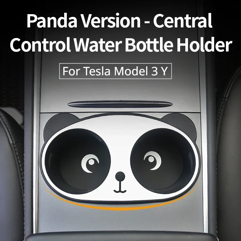 

Central Control Water Cup Holder for Tesla Model 3 Y Panda Cartoon Car Water Cup Limiter Drinks Bracket Car Interior Accessories