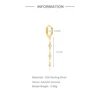 ROXI S925 argent Sterling quatre griffes Zircon chaîne gland boucles d'oreilles pour femme mode Piercing boucle d'oreille de luxe de haute qualité