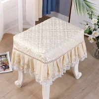 pastoral makeup stool cover frills piano bench cover dustproof 1
