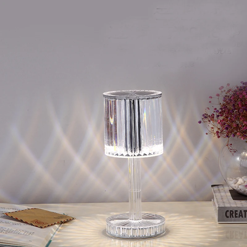 portable night light LED Table Lamp Diamond USB Charging Acrylic Decoration Maison For Desk Bedroom Bedside Bed Bar Wedding Crystal Gift Night Light unicorn night light