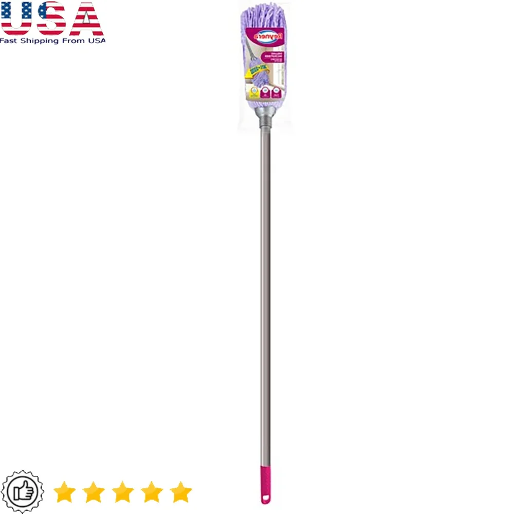 Ultra-Absorbent Microfiber String Mop Lightweight Durable Easy Wringing Cleaning All Floor Types Indoor Outdoor Efficient