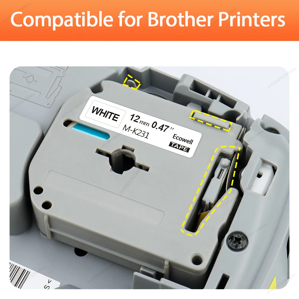 Multi-Pack Label Tape for P-touch Label Printers - Black on White