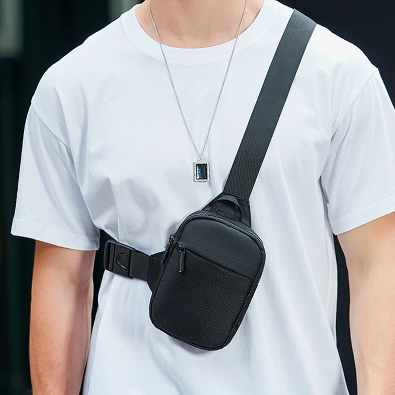 

Simplicity Men's Chest Bag Fashion Small Oxford Shoulder Crossbody Bags for Man Mini Cloth Sling Sport Cross Phone Male Handbag