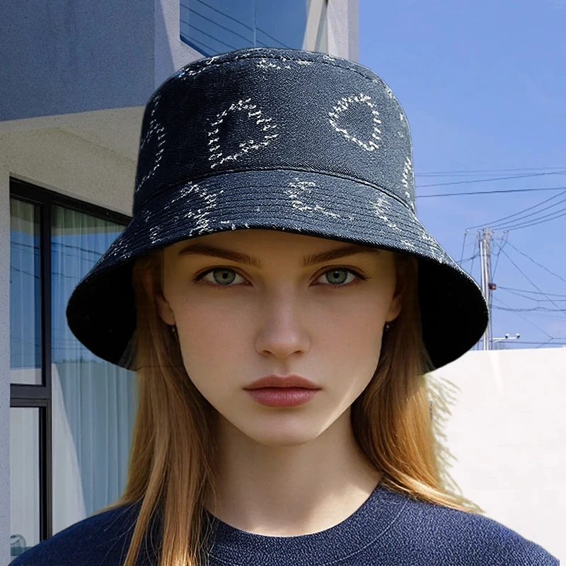 Women s Classic Denim Bucket Hat with Wide Brim for Stylish Sun Protection and Outdoor Activities