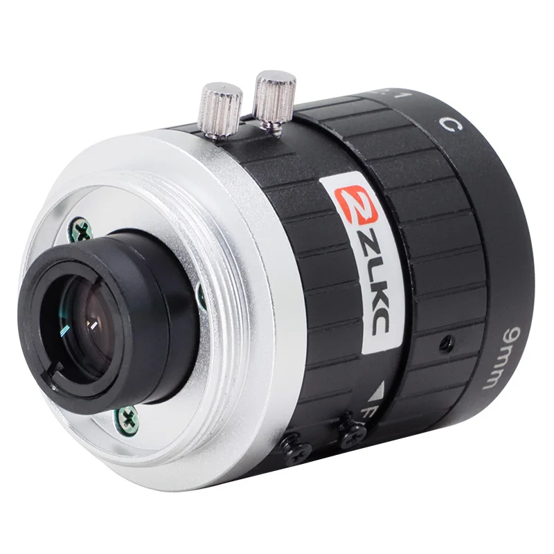 ZLKC 9mm 고정 초점 렌즈 2/3인치 카메라 C-마운트 8MP 머신 비전 저왜곡 렌즈 F2.1-16 수동 아이리스 LM0920MP8