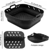 Silicone Air Fryer Tray with Divider Plate Reusable Non-Stick Baking Mat for Oven  Fried Chicken Dishwasher-Safe 6
