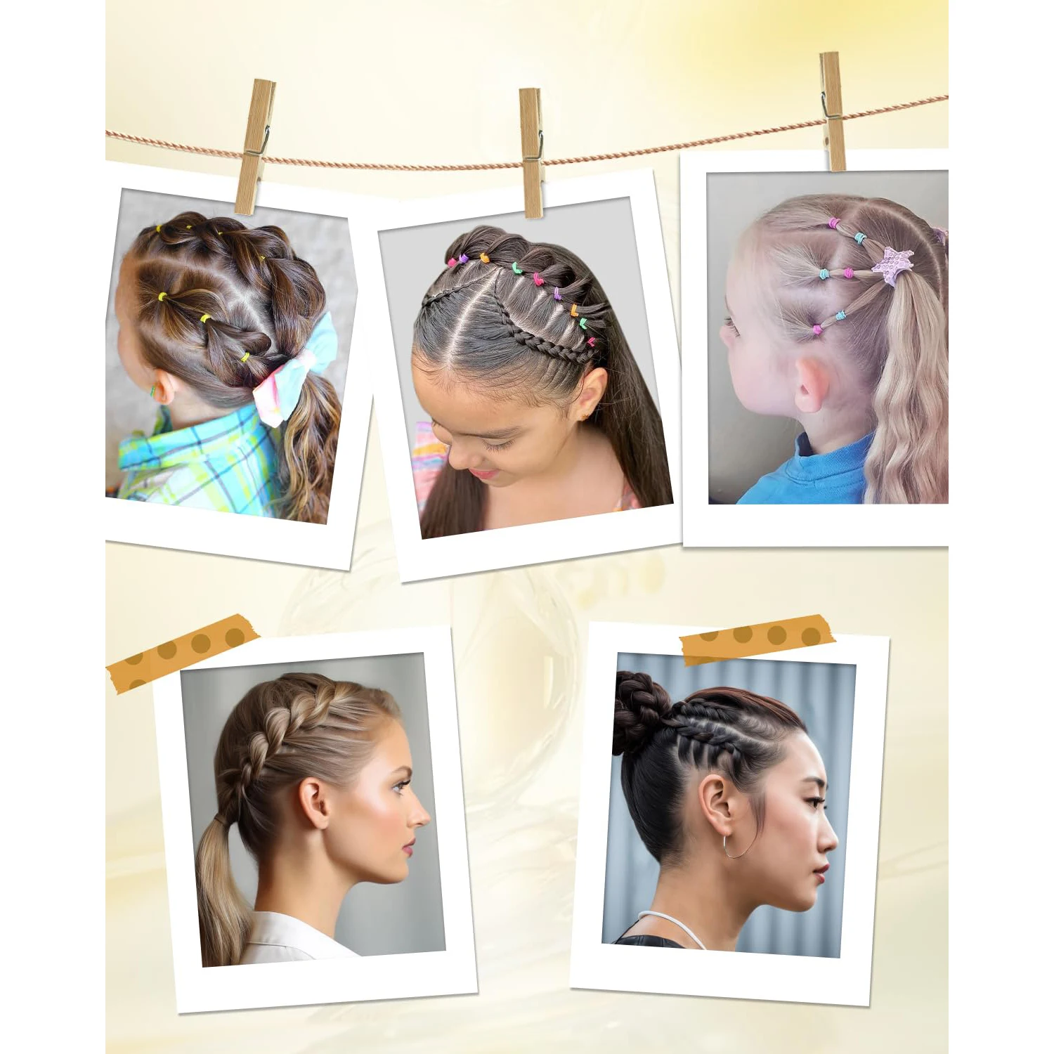 2Pcs Women Hair Wax Stick with Slick Back Brushes Gel Pomade for Kids Little Girls Toddler Flyaway Hair Wig Styling Accessories 3