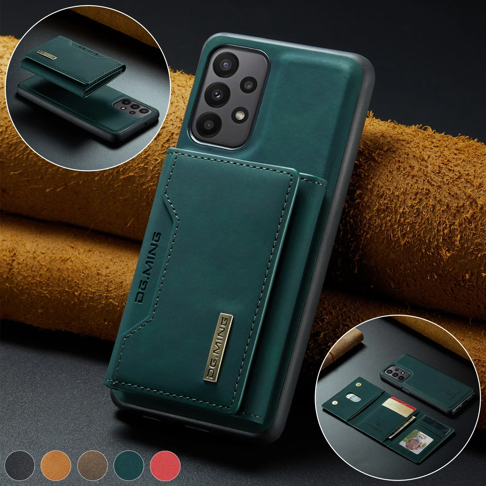 2-in-1 Magnetic Detachable Leather Wallet Phone Case
