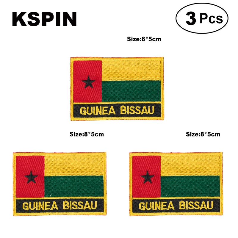 

Guinea-Bissau Rectangular Shape Flag patches embroidered flag patches national flag patches for clothing DIY Decoration