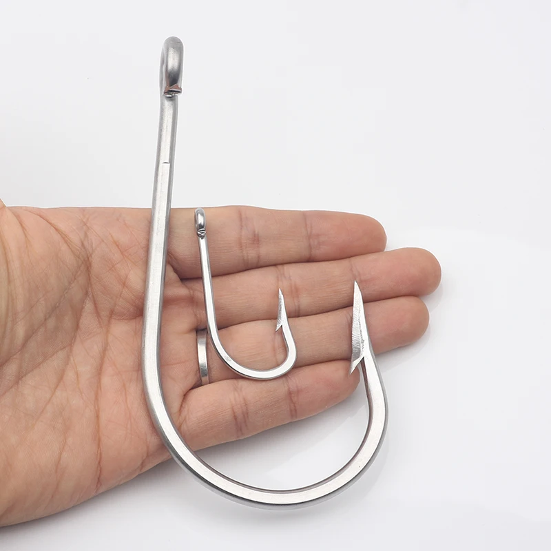 1 قطعة 7731 التونة لعبة كبيرة الصيد السنانير الفولاذ المقاوم للصدأ كبير العملاق القرش السنانير اضافية قوية حادة الصيد السنانير المياه المالحة البحر