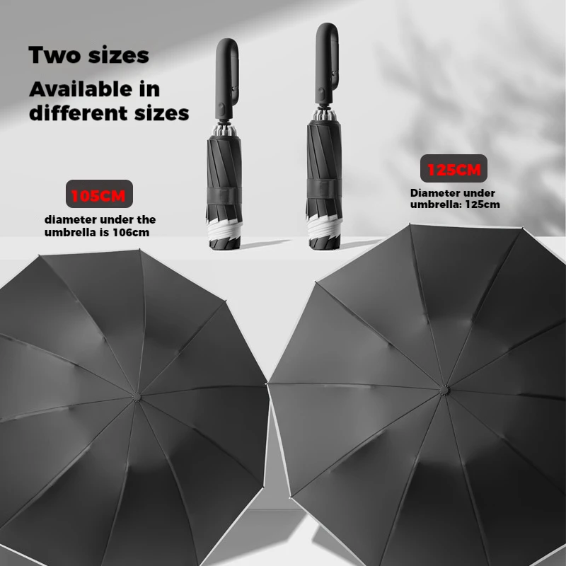 Ring Buckle Design 10 Rib Fully Automatic Folding Umbrella for Men Women Sunshade folding umbrella automatic umbrella sun umbrella automatic sun umbrella
