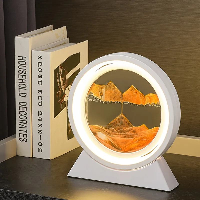 

Движущийся песок настольная лампа динамическая эстетика движущийся песок художественное изображение 3D песок колокольчик глубоководный песок пейзаж плавучий песок картина подарок