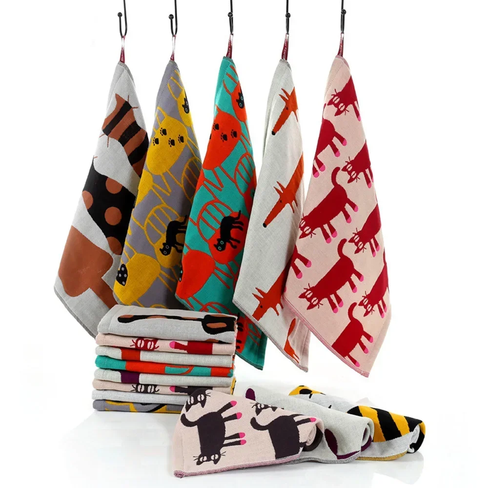 100% Cotton Three-layer Gauze Bath Towel Children Boy Girl Square Face Hand Towel 1Pcs Multi-pattern Bathroom Towel Supplies 2