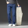 2024  Loose Straight Stretch Cashmere Trousers Denim Multiply  New In Fleece Jeans Thick Warm New Winter Men's PantsPlus Size 4