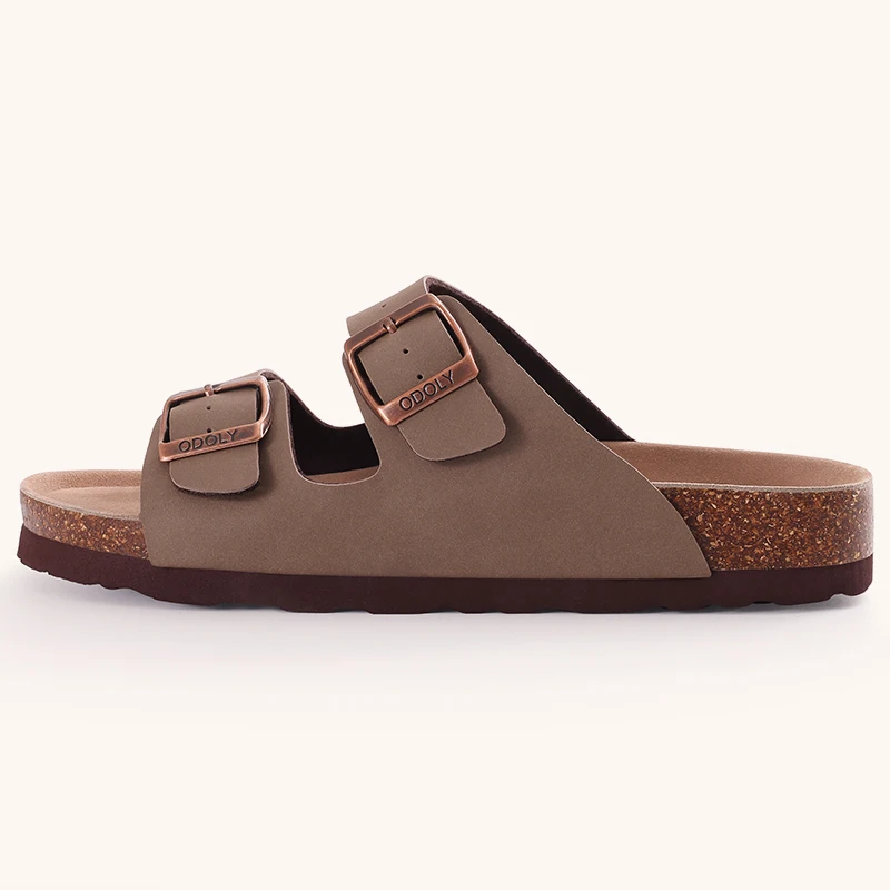 Cork Footbed Slide Sandal for Women Summer Beach