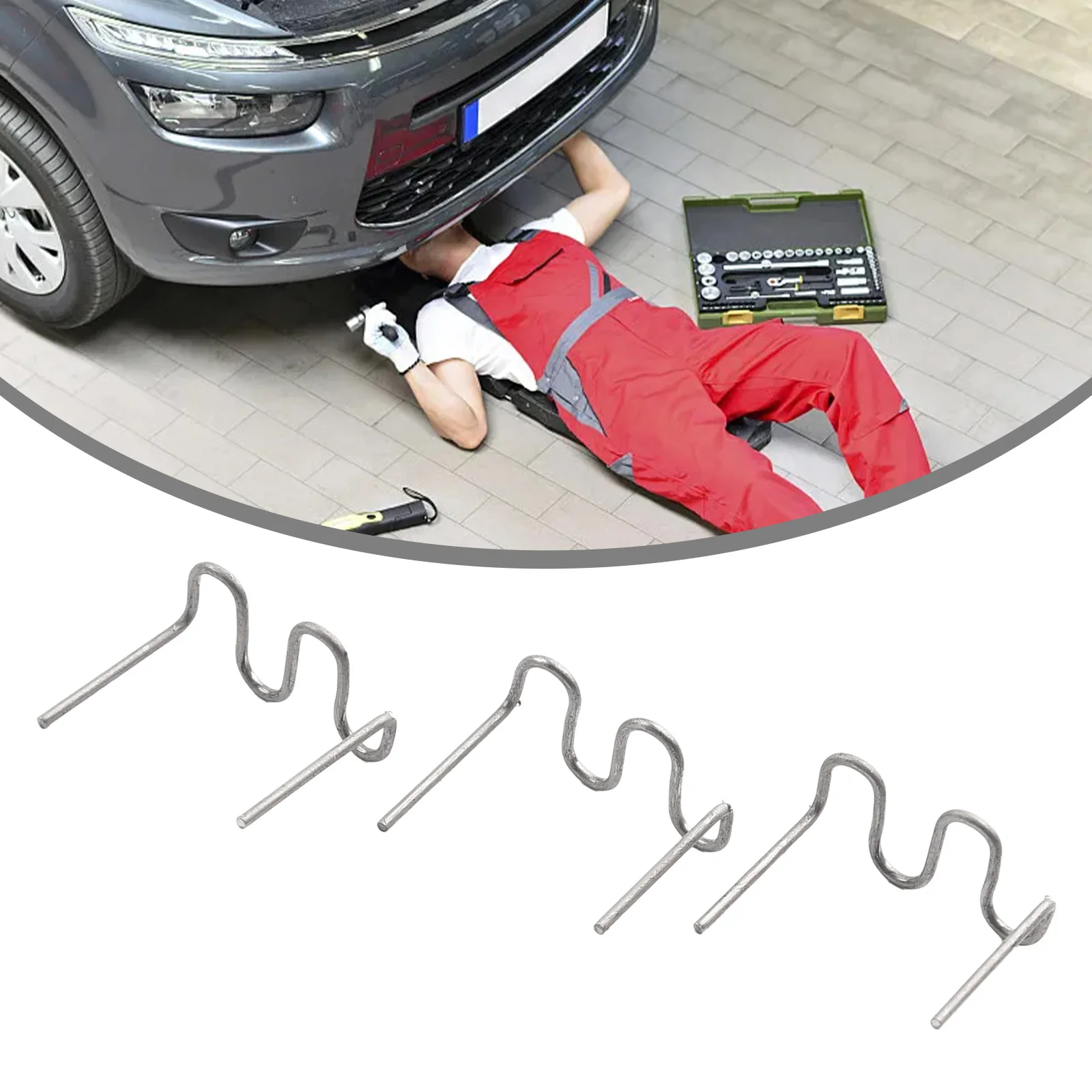 

500Pcs 0.8mm Plastic Welding Wave Hot Staples Stapler For Car Bumper Repair Stainless Steel Pre-cut Staples Accessories