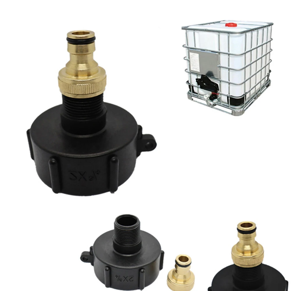 

Adapter IBC Tank Connector 3/4 Threaded Connector 60mm Coarse Thread Plastic+Brass S60X6 Threaded Cap Tank Fitting