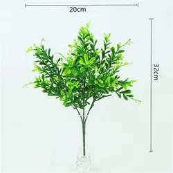 Artificial Fern Grass and Green Leaf Arrangement for Home and Garden Decor (26)