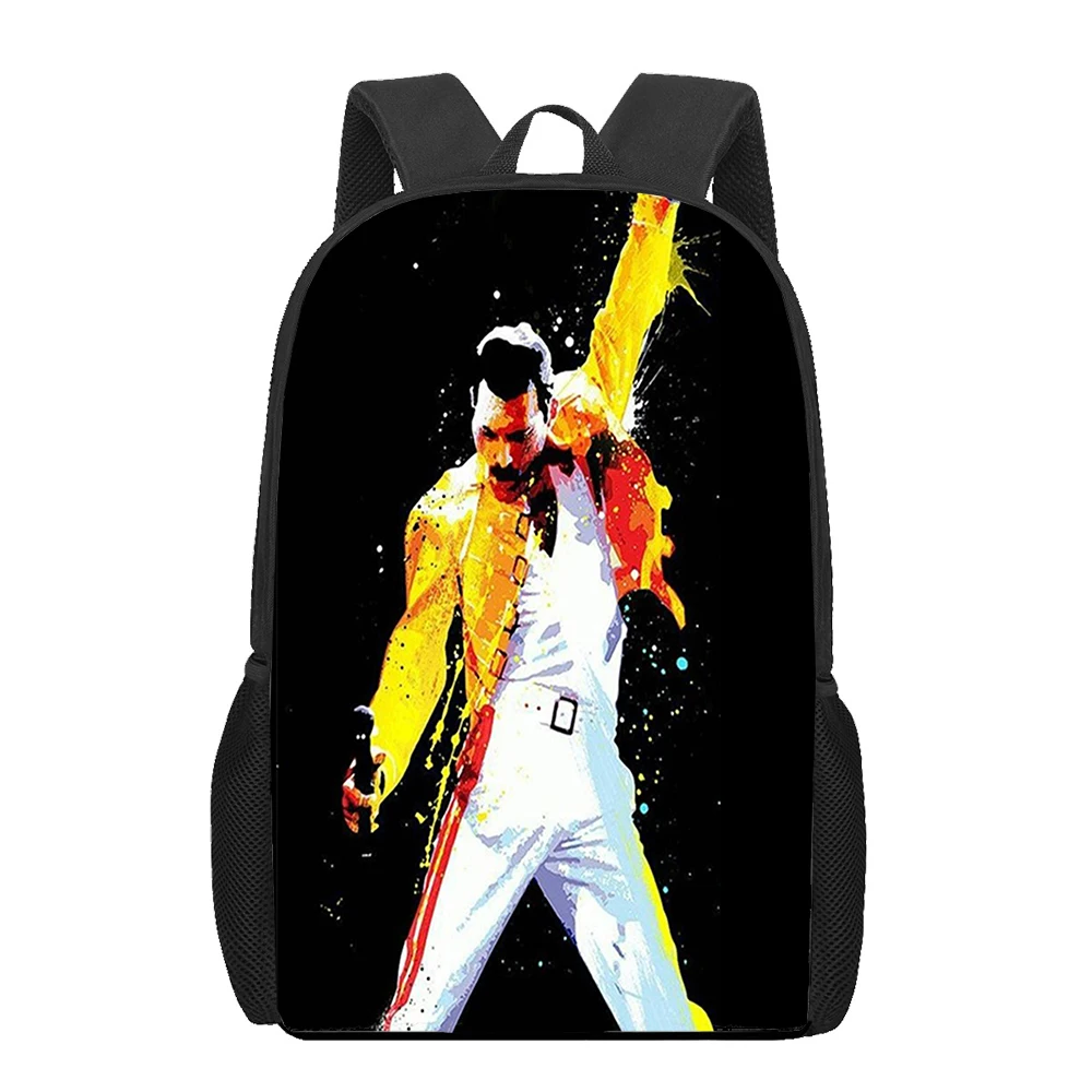 

Школьные ранцы Queen Band Freddie Mercury для мальчиков и девочек, уникальные детские рюкзаки с 3D принтом для книг, студенческий портфель
