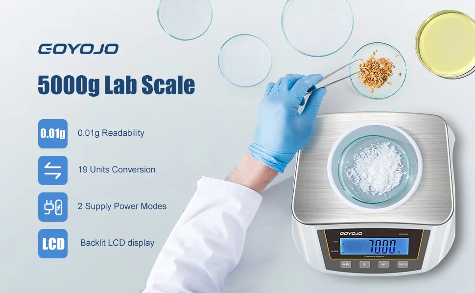 5kg Precision Jewelry Scale 0.01g Lab Digital Electronic Analytical Balance CE C